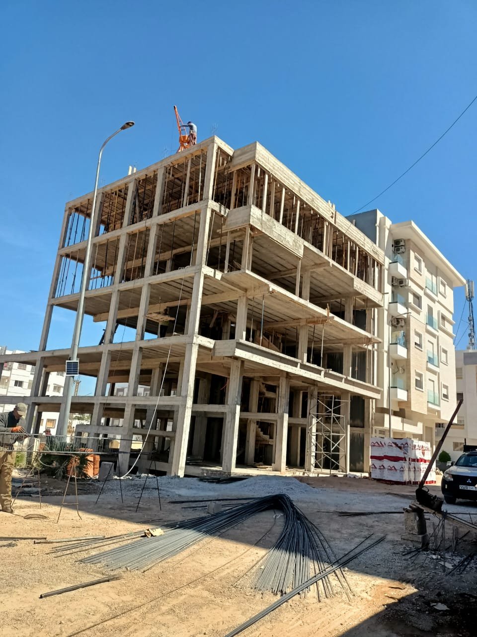 construction immeuble R+3 Témara